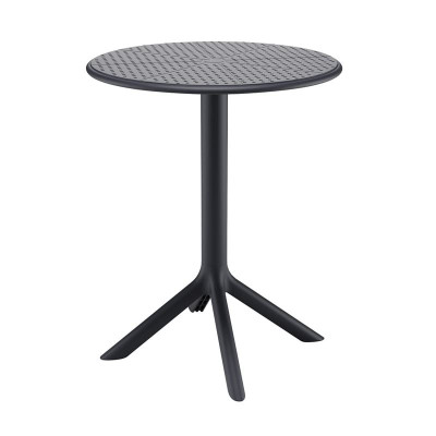 MODA-H Τραπέζι Κήπου - Βεράντας, PP - UV Protection, Απόχρωση Μαύρο