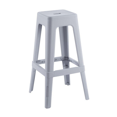 RELIX PP Σκαμπό BAR Στοιβαζόμενο, PP Απόχρωση Γκρι