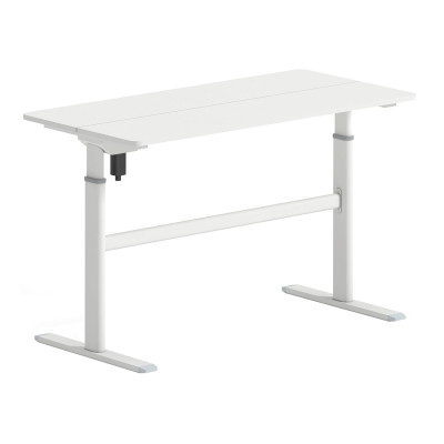 LEVEL Γραφείο Η/Υ Ηλεκτρικό Ρυθμιζόμενο, Πολλαπλών επιλογών ύψους, Άσπρο