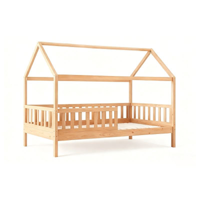 DREAM Montessori Παιδικό Κρεβάτι, για Στρώμα 90x190cm, Ξύλο Πεύκου Απόχρωση Φυσικό