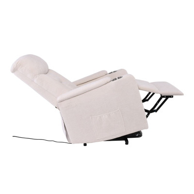 NANCY Lift-Relax Πολυθρόνα Σαλονιού - Καθιστικού, Ύφασμα Μπεζ (ηλεκτρική ανάκληση)