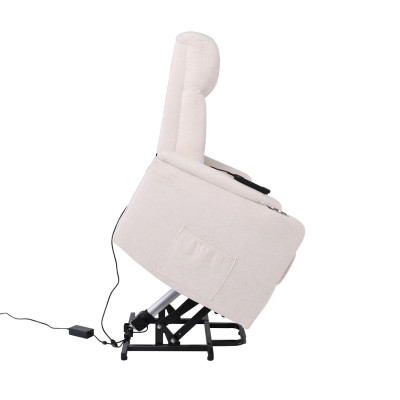 NANCY Lift-Relax Πολυθρόνα Σαλονιού - Καθιστικού, Ύφασμα Μπεζ (ηλεκτρική ανάκληση)