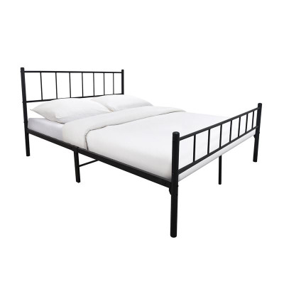TIVO Κρεβάτι Διπλό, για Στρώμα 160x200cm, Μέταλλο Βαφή Μαύρο