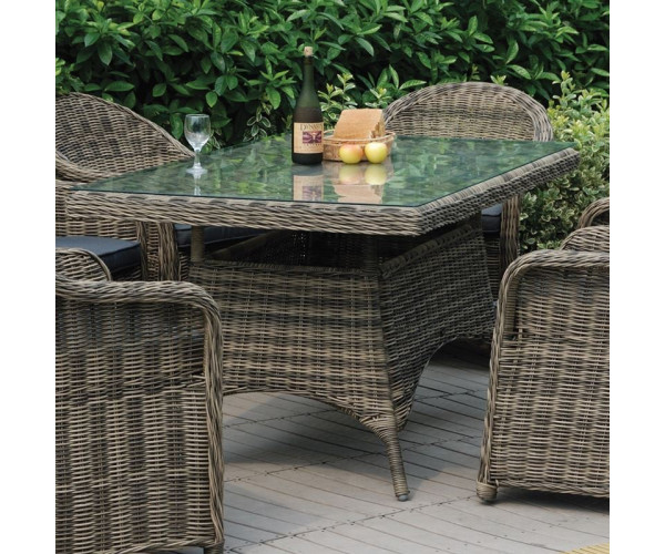 MONTANA Τραπέζι Dining Κήπου-Βεράντας ALU, Φ5mm Round Wicker Grey Brown MONTANA Τραπέζι Dining Κήπου-Βεράντας ALU, Φ5mm Round Wicker Grey Brown