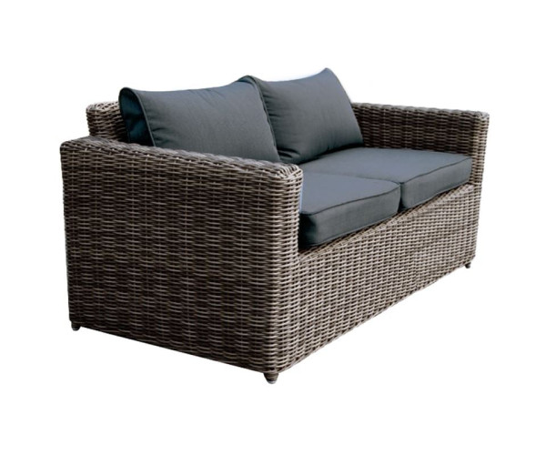 ARIZONA 2Θέσιος Καναπές Κήπου ALU, 4mm Half-Round Wicker Grey Brown, Μαξιλάρια Ανθρακί ARIZONA 2Θέσιος Καναπές Κήπου ALU, 4mm Half-Round Wicker Grey Brown, Μαξιλάρια Ανθρακί