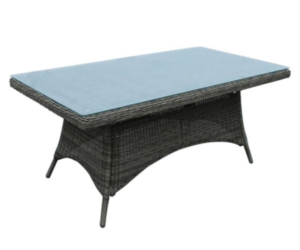 MONTANA Τραπέζι Dining Κήπου-Βεράντας ALU, Φ5mm Round Wicker Grey Brown