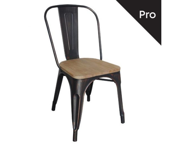RELIX Wood Καρέκλα-Pro, Μέταλλο Βαφή Antique Black, Απόχρωση Ξύλου Natural Oak RELIX Wood Καρέκλα-Pro, Μέταλλο Βαφή Antique Black, Απόχρωση Ξύλου Natural Oak