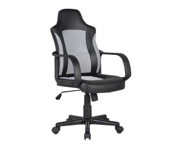BF2850 Πολυθρόνα Γραφείου Διευθυντή, Mesh Γκρι, PU Μαύρο BF2850 Πολυθρόνα Γραφείου Διευθυντή, Mesh Γκρι, PU Μαύρο