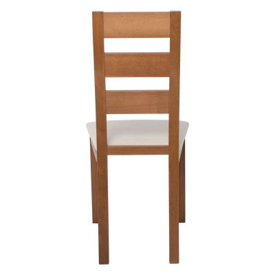 MILLER Καρέκλα Οξιά Aroma Beech, PVC Εκρού (ΣΕΤ 2 τεμ)