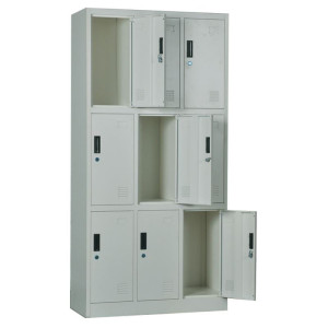 LOCKER 9 Θέσεων Φοριαμός - Ερμάριο, Μέταλλο Βαφή Γκρι