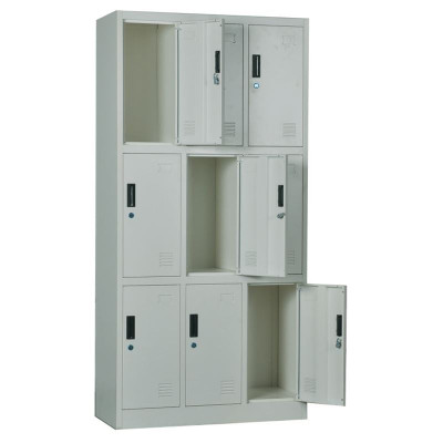 LOCKER 9 Θέσεων Φοριαμός - Ερμάριο, Μέταλλο Βαφή Γκρι