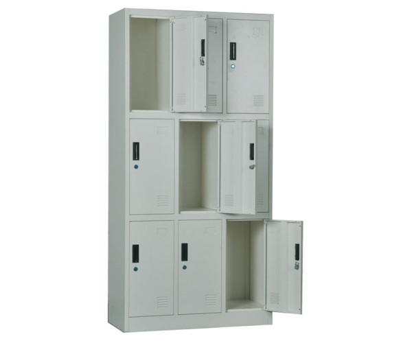 LOCKER 9 Θέσεων Φοριαμός - Ερμάριο, Μέταλλο Βαφή Γκρι LOCKER 9 Θέσεων Φοριαμός - Ερμάριο, Μέταλλο Βαφή Γκρι