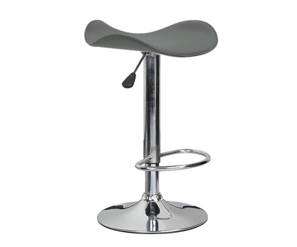 SADDLE Σκαμπό BAR, Βάση Χρώμιο, Pvc Γκρι, Ρύθμιση Ύψους, Περιστρεφόμενο SADDLE Σκαμπό BAR, Βάση Χρώμιο, Pvc Γκρι, Ρύθμιση Ύψους, Περιστρεφόμενο (ΣΕΤ 2 τεμ)