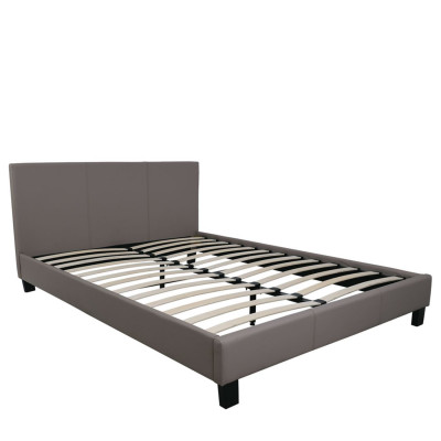 WILTON Κρεβάτι Διπλό για στρώμα 160x200cm, PU Απόχρωση Cappuccino