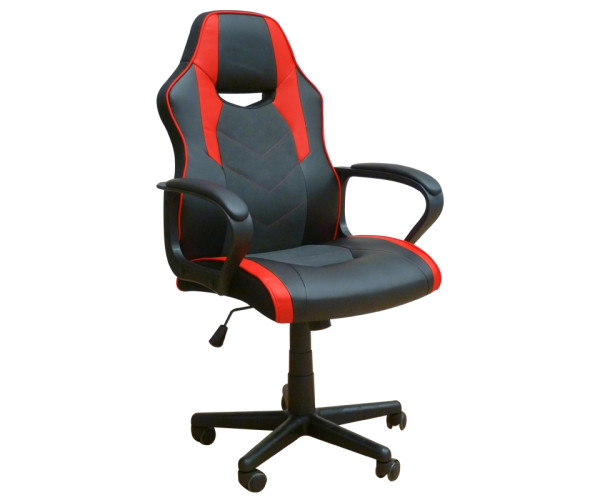 A6210 ΜΑΥΡΟ/ΚΟΚΚΙΝΟ PU ΠΟΛΥΘΡΟΝΑ GAMING 01.0403