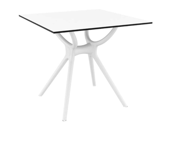 AIR ΤΡΑΠΕΖΙ 80Χ80Χ74εκ. WHITE LAMINATE 12mm 20.0181