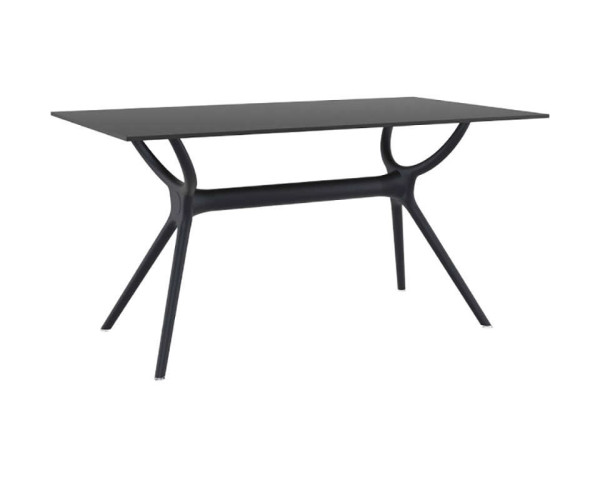 AIR ΤΡΑΠΕΖΙ 140Χ80Χ74εκ. BLACK LAMINATE 12mm 20.0184