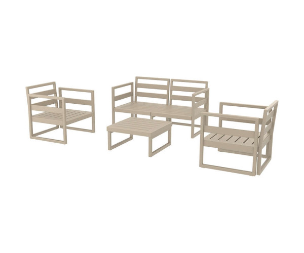 MYKONOS SET 2ΘΕΣ.TAUPE ΧΩΡΙΣ ΜΑΞ.(2ΘΕΣ.+2ΠΟΛ.+ΤΡΑΠ 65εκ.) 20.0454