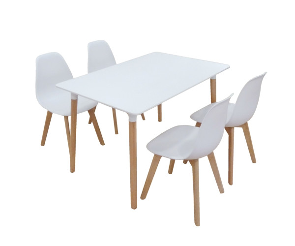 Σετ Τραπεζαρίας Loft Plus White Randy 5τμχ 120Χ80X72εκ. 20.9904