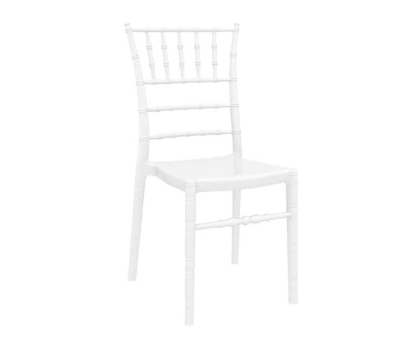CHIAVARI GLOSSY WHITE(Σ4)KAPEKΛA 32.0036 (ΣΕΤ 4 τεμ)