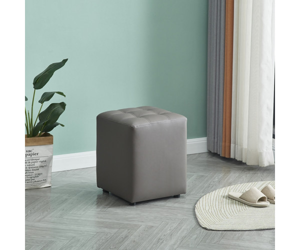 CUBE GREY PU ΣΚΑΜΠΟ 35X35X42εκ. 40.0122