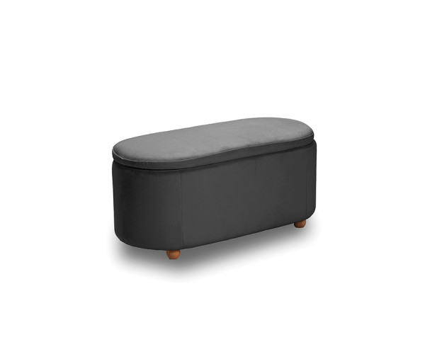 FOSTER ΣΚΑΜΠΟ VELVET GREY ΜΕ ΑΠΟΘ. ΧΩΡΟ 99Χ45X45εκ. 40.0604
