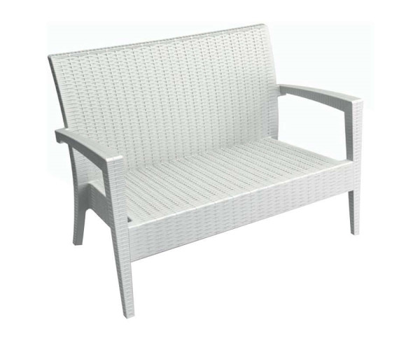 MIAMI WHITE ΚΑΝΑΠΕΣ 128Χ77Χ89εκ. ΠΟΛ/ΝΙΟΥ 53.0080