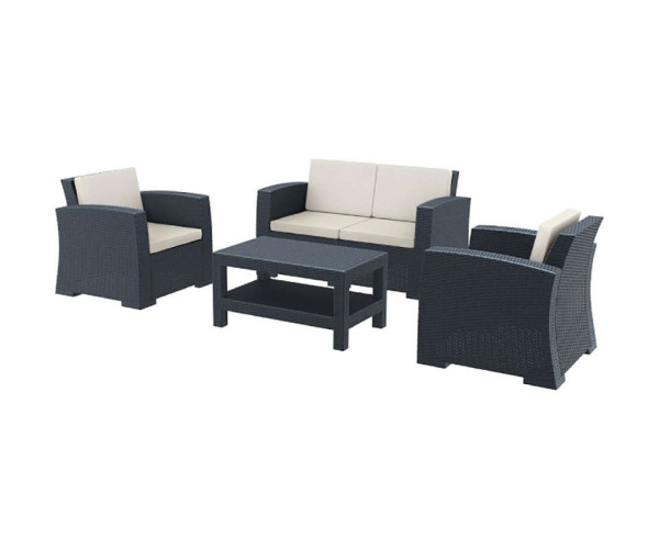 MONACO DARK GREY ΣΕΤ 2ΘΕΣ.ΚΑΝΑΠΕ ΜΕ ΜΑΞ. ΠΟΛ/ΝΙΟΥ 53.0821