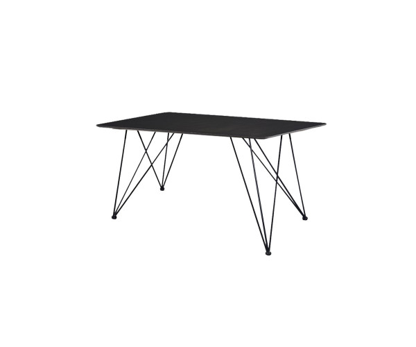 Crystal τραπέζι μεταλλικό μαύρο 120x80xΗ75cm