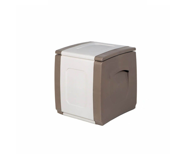COMPACT Πλαστικό μπεζ μπαούλο αποθήκευσης, 150L, διαστάσεων 50x50x57h